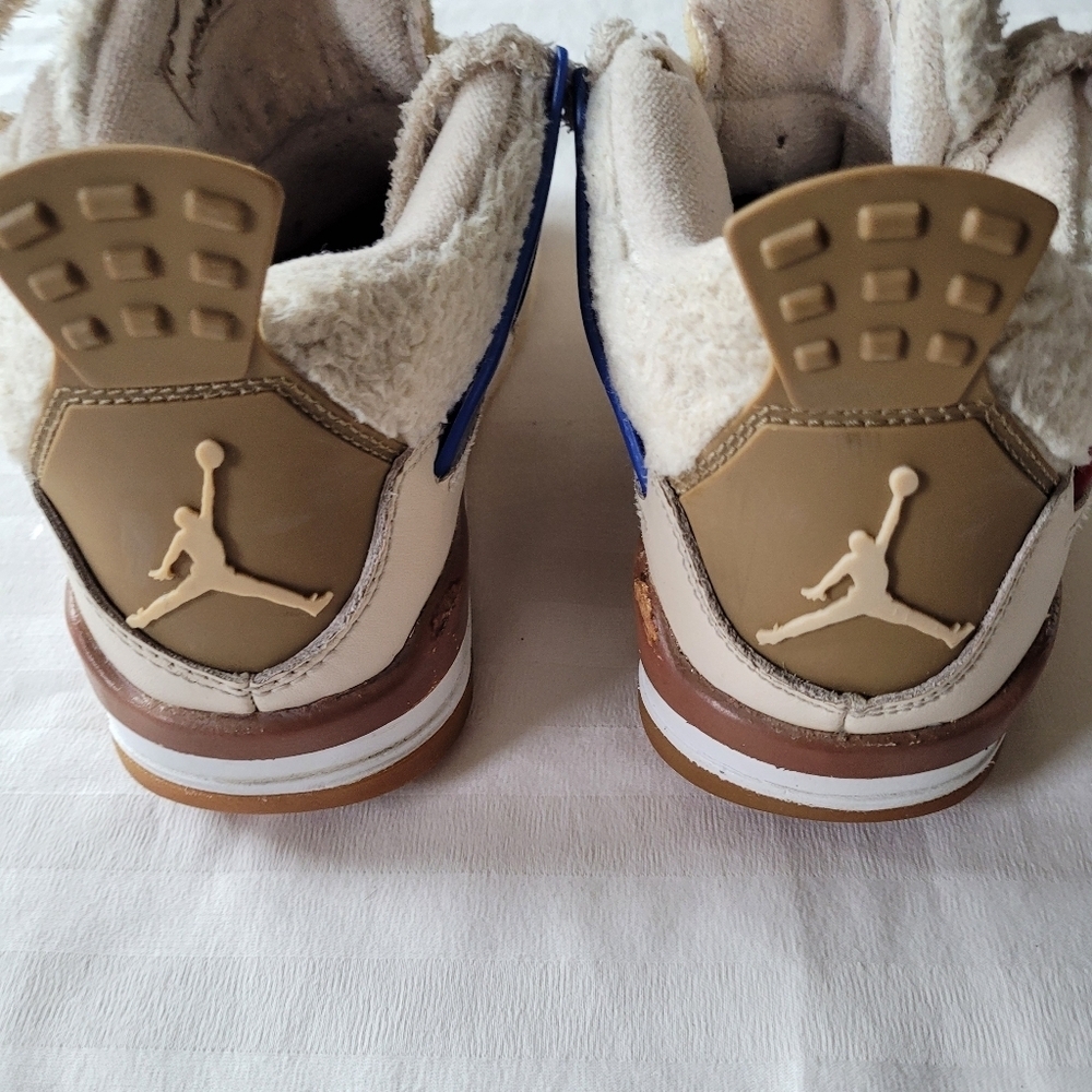 Air Jordan  Cream and Brown Sneakers Size 4 1/2 Y - Picture 6 of 11
